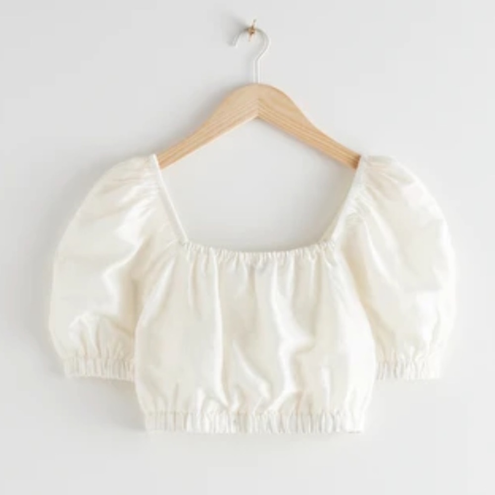 Puff Sleeve Crop Top Los Angeles Atelier XS